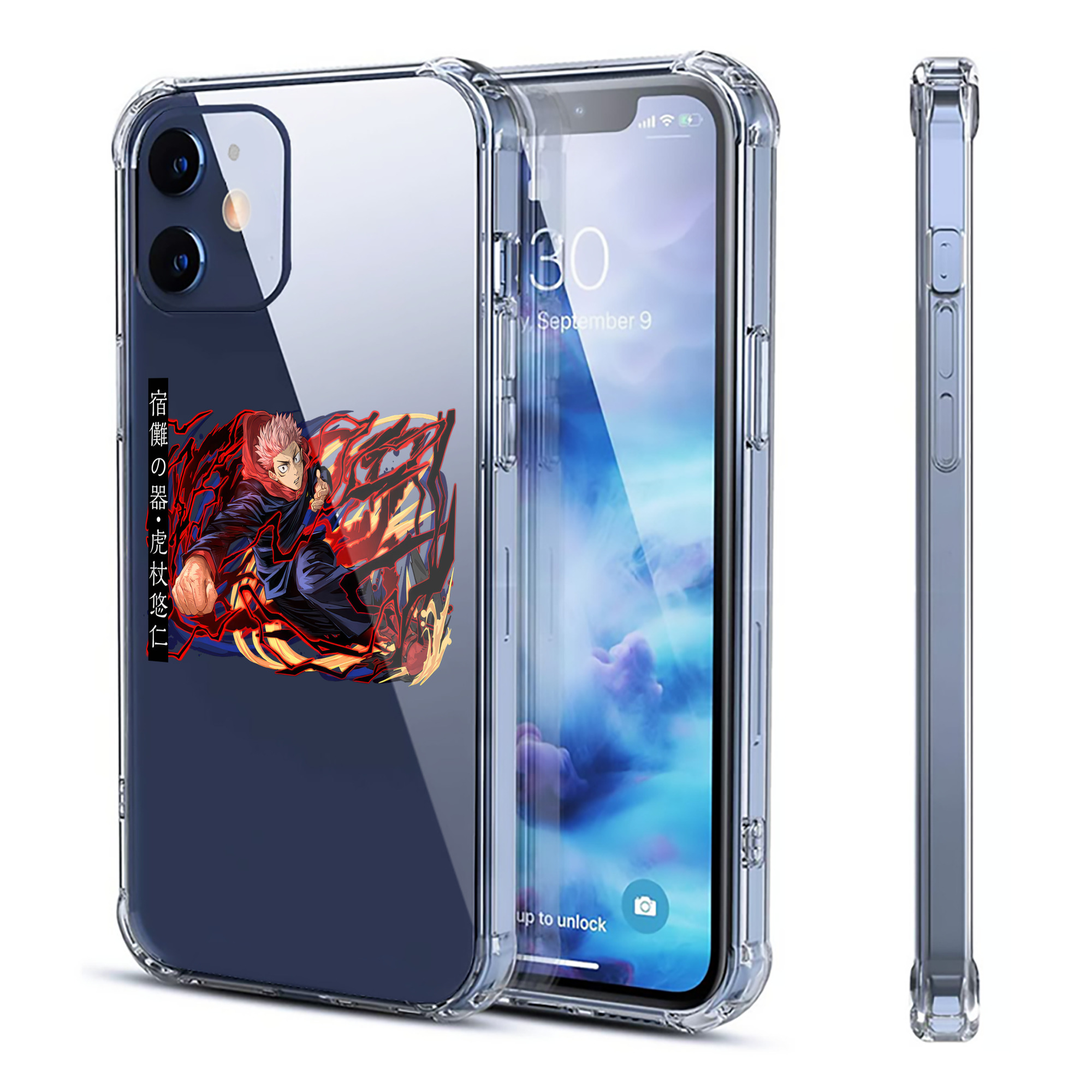 （画像用） 呪術廻戦 Jujutsu Kaisen 【iPhone 12シリーズ対応】透明スマホケース（クリアソフトケース）